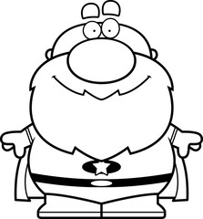 Cartoon Superhero Grandpa