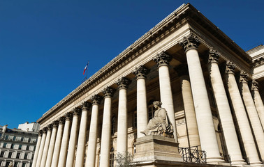 Obraz premium The Bourse of Paris- Brongniart palace ,Paris, France.