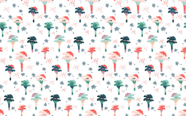 Magic mushrooms pattern seamless . Flat style for web vector illustration