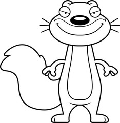 Sly Cartoon Squirrel
