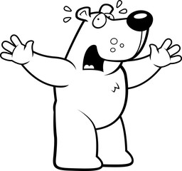Cartoon Bear Scared