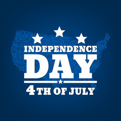 Obraz premium Fourth of July. United States independence day . July fourth typographic design. Vector illustration