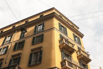 Fototapeta na wymiar Buildings in Milan, Italy.