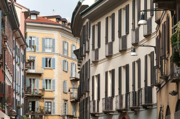 Buildings in Milan, Italy.