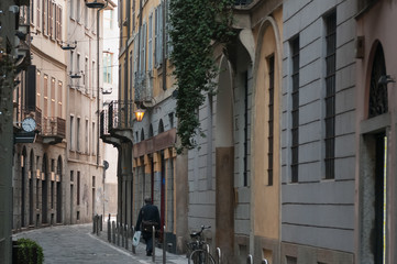 Fototapeta na wymiar Streets and buildings in Milan, Italy.