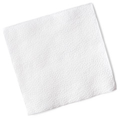 White napkin, clipping path, isolated on white background, high quality photo