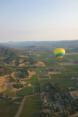 Hot air balloons over Nappa Valley California