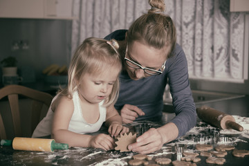 Baking with toddler