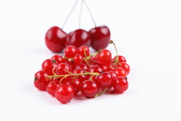 Cherries and currants in a vacuum