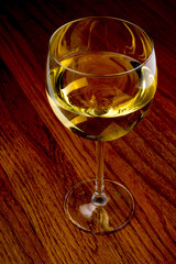 white wine in a glass 