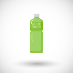 Aloe vera drink vector flat icon