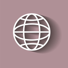 Vector web icon with shadow