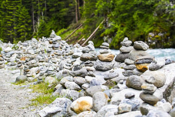 Gravity stones. Folgefonna national park. Norway.