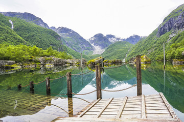 Bondhus lake. Folgefonna national park. Norway.
