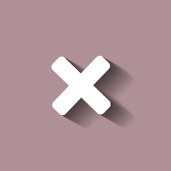 Obraz premium Cross prohibition vector with shadow