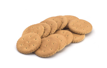 cracker on white background