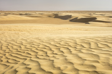 sand desert in hot day in Tunisia