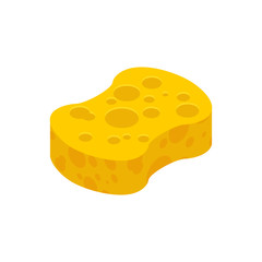 Sponge Isometry for washing isolated on white background