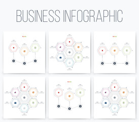 Set with infographics