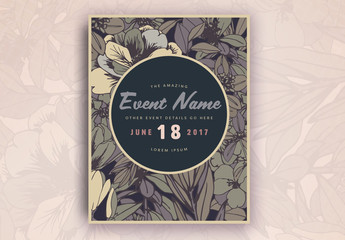 Earth Tone Floral Event Poster 1