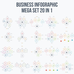 Set with infographics
