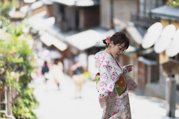 Fototapeta premium 着物の女性・京都