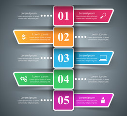 Business Infographics origami style Vector illustration.