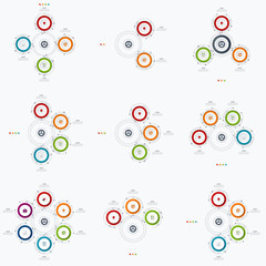 Set with infographics