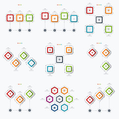 Set with infographics