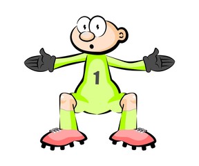 Goalkeeper catching the ball - isolated