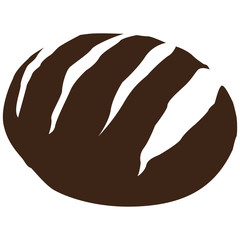 Isolated silhouette of a bread, Vector illustration