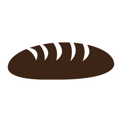 Isolated silhouette of a bread, Vector illustration