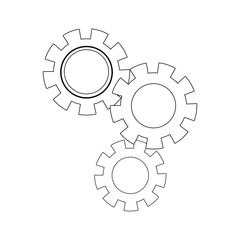 gear wheel mechanical business collaboration teamwork icon concept vector illustration