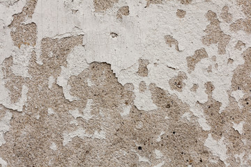 Wall white and grey, dilapidated material