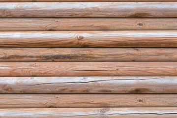 Obraz premium Texture of round wooden sticks
