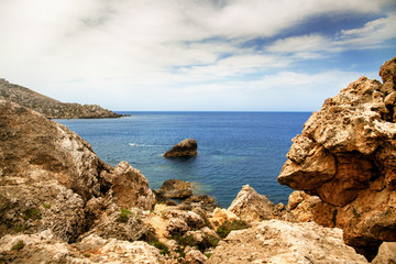 Fototapeta na wymiar Golden Bay in Malta
