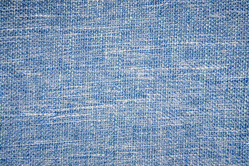 Blue white textile fabric closeup pattern.