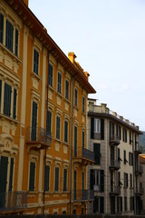 Fototapeta na wymiar Typical mediterranean facade in the morning