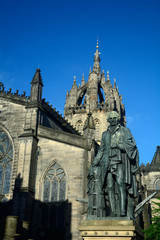 Fototapeta na wymiar Statue of Adam Smith, Edinburgh, Scotland