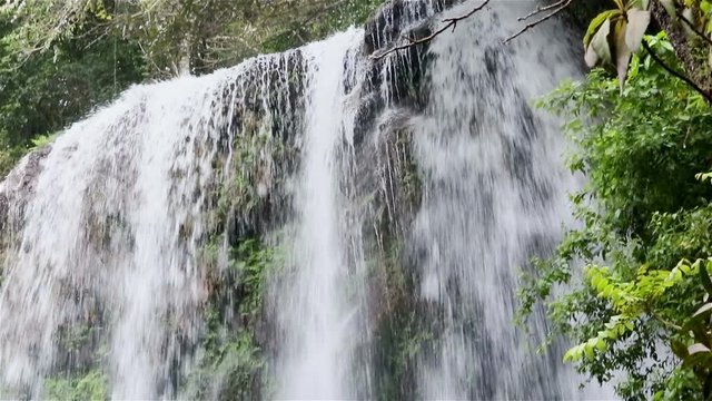 A beautiful cascade waterfall in the cuban jungles near Cumanayagua