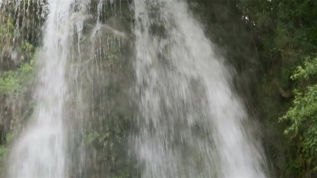A beautiful cascade waterfall in the cuban jungles near Cumanayagua