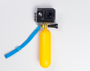 Action Camera in Water Proof case with floating stick