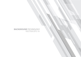 Abstract gray modern futuristic technology and white blank space background vector illustration.