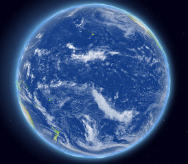 Pacific Ocean from space
