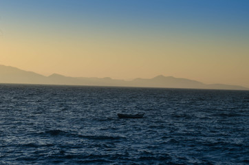 Fototapeta premium Fim de tarde no mar
