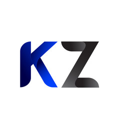 Modern Simple Initial Logo Vector Blue Grey kz