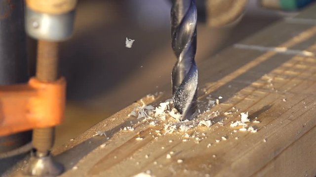 Slow motion working with power tools.