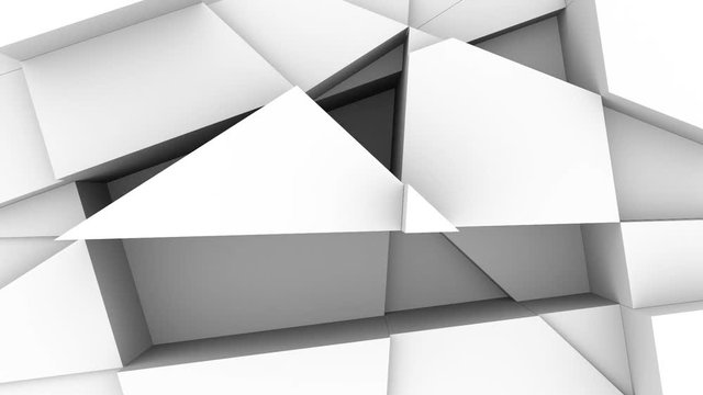 Low poly backdrop. Moving polygons. Shattered geometric shapes