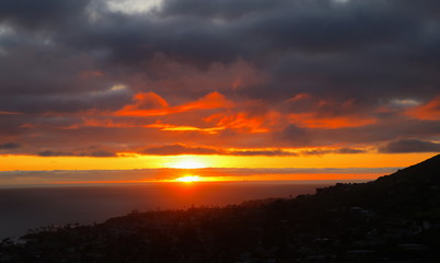 Fototapeta premium Pacific California sunset