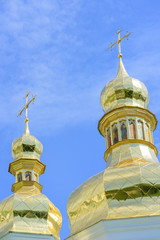 Fototapeta na wymiar Golden Orthodox Christian crosses